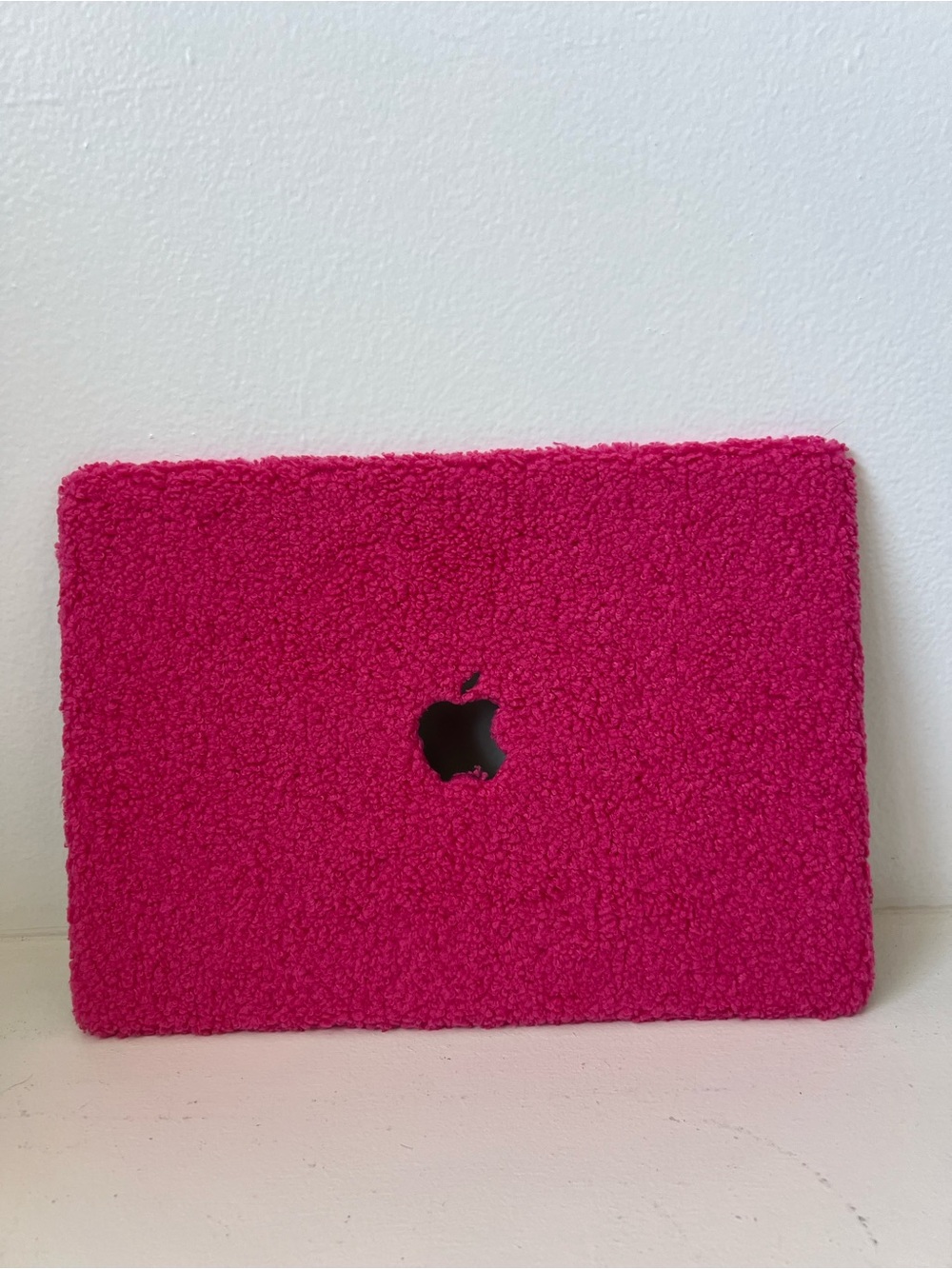 Apple Hot Pink Plush Sherpa MacBook Case